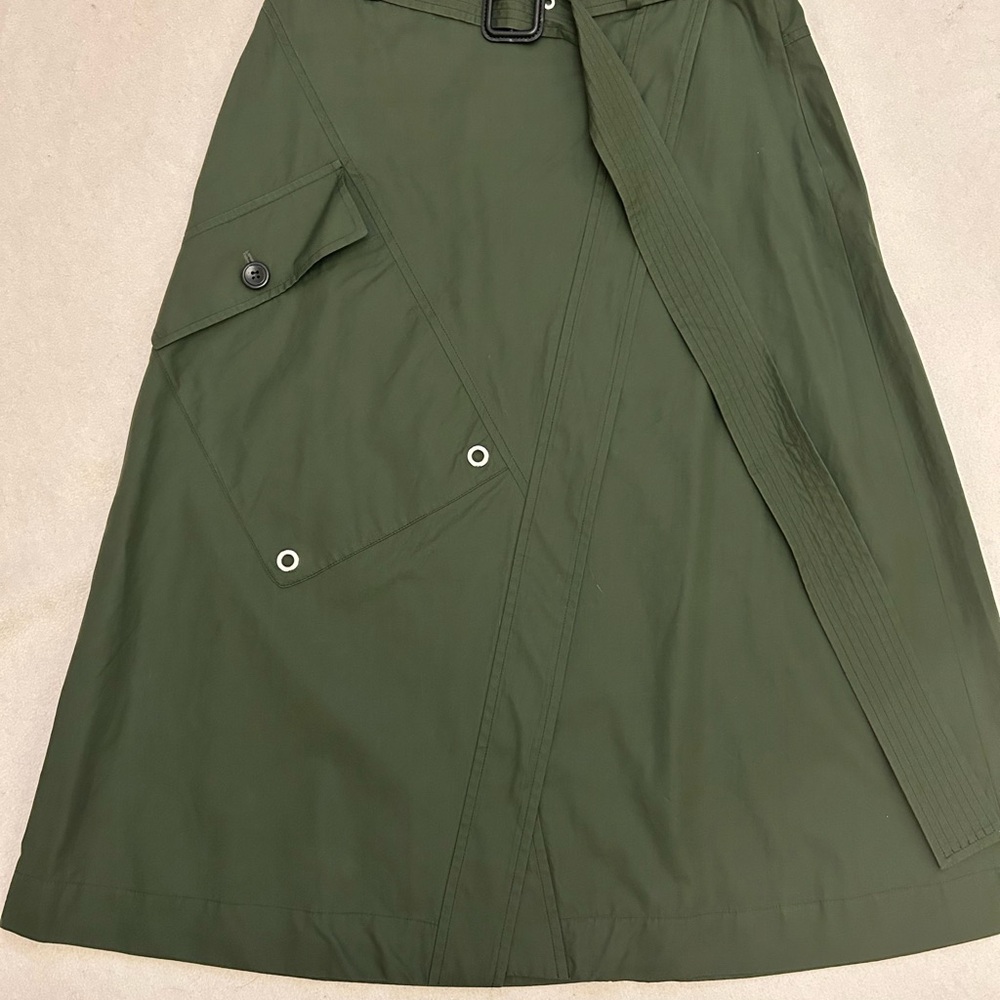 Derek Lam Forest Green A-Line Skirt